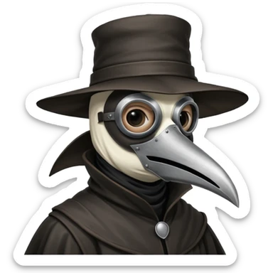 masked person venice plague doctor sticker