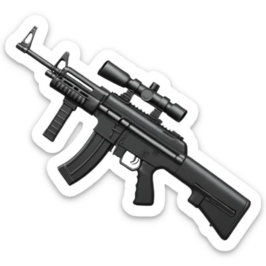 émoji avec écrit "libérez Fazer" fusil d'assaut sticker