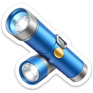 Blue flashlight sticker