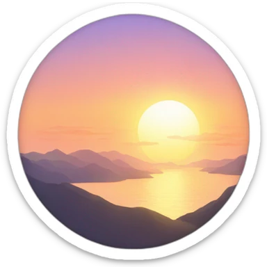 Morning sunrise sticker