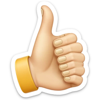 thumbs up emoij extra long thumb sticker