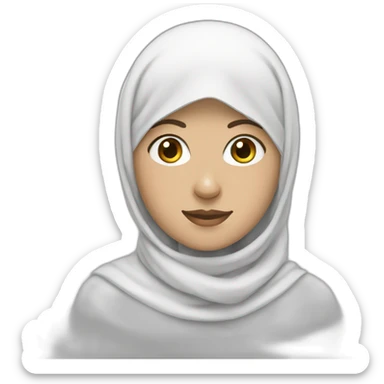 teenage white hijab-wearing woman sticker