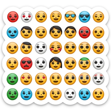 crea 5 emojis para redes sociales inspirados en el diseño de la iconografía prehispánica con el fin de representar emociones o sentimientos, en este caso de la civilización mesoamérica sticker