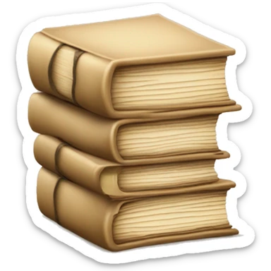 Beige Bücher übereinander gestapelt  sticker