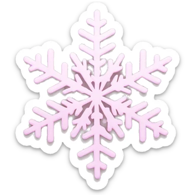 pastel pink snowflake  sticker