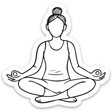 person doing yoga sticker