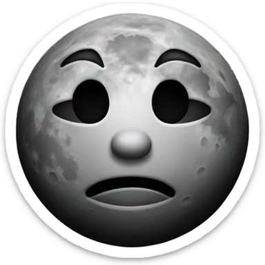 Moon black sticker