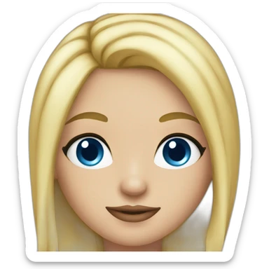 Blonde girl in bikini blue eyes sticker