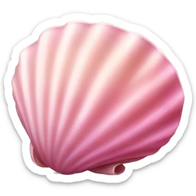 Pink sea shell sticker