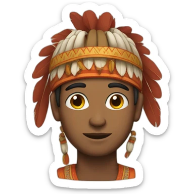 indian man in traditional headgear sticker