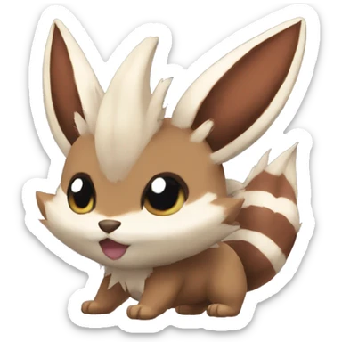 Furret Eevee Zigzagoon sticker