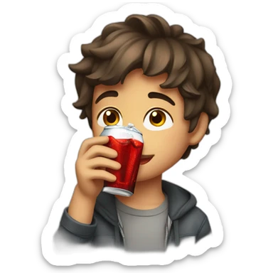 cute-boy-drinking-coke sticker