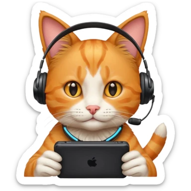 Gamer cat emoji  sticker