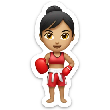 muay thai female sticker