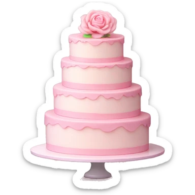 light pink pretty tiered cake  sticker