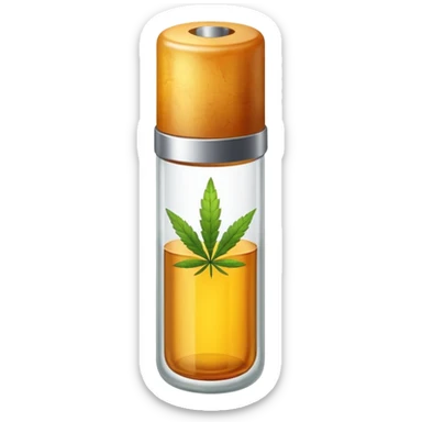 A weed wax cartridge sticker