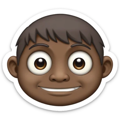 Super idol as sad trollface with 2 very white BØB eyes and the sad trollface is slightly darker sticker