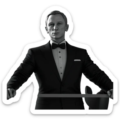 monochrome formal portrait of male sticker