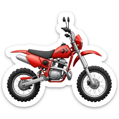 Red dirt bike sticker