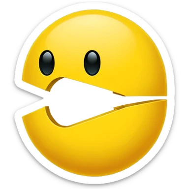 pacman sideways sticker