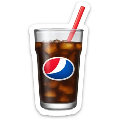 pepsi drink in a glass cup sticker