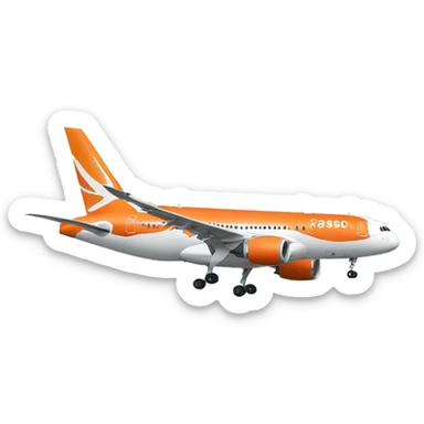 orange Airbus a350  sticker