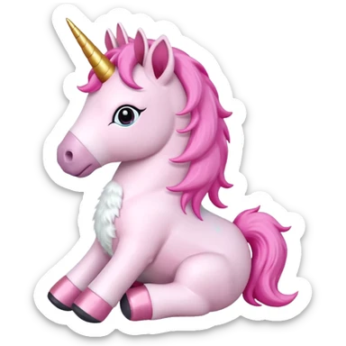 pink unicorn toy sticker