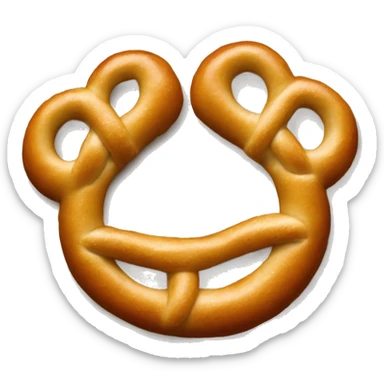 Pretzel that is Mickey shaped sticker
