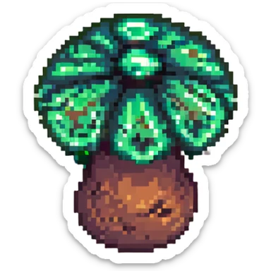glowing mushroom with green glow sticker