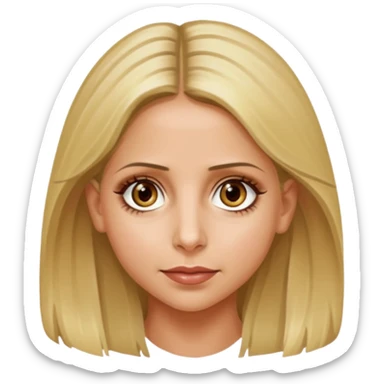 Sarah Michelle Gellar with hazel eyes sticker