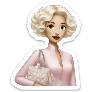 Women with dior  sticker