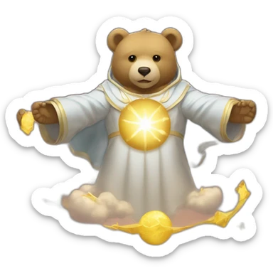 The birth of the Heavenly Bear of Power sticker
