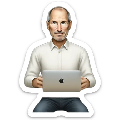 steve jobs in his 60s sticker