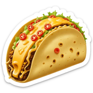 Licking taco emoji sticker