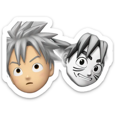 Goku Luffy naruto sticker