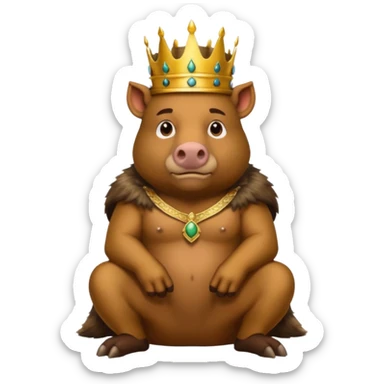 boar King, sitting sticker