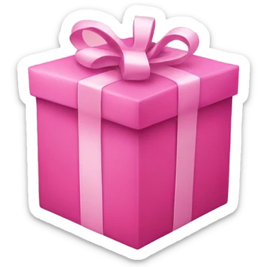 Pink present sticker