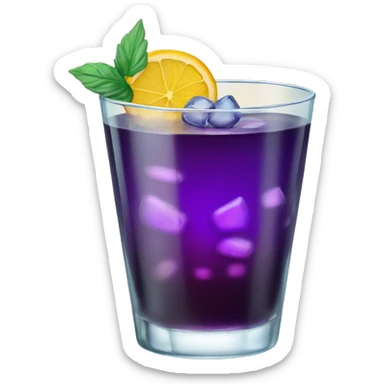 Cocktail with a sweet glas sticker
