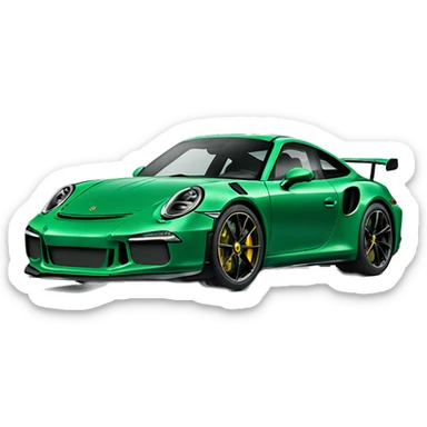 Emerald green Porsche 911 gt3 sticker