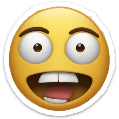 Indignant face emoji with head exploding
 sticker