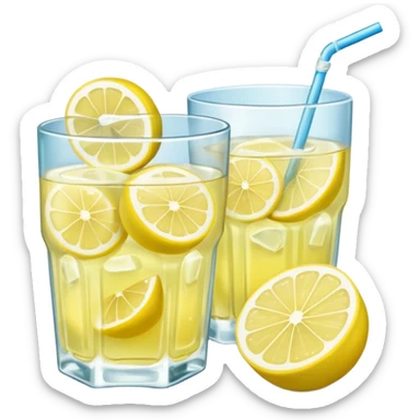 ice cubes of lemonade sticker