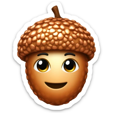 sparkling copper Acorn sticker