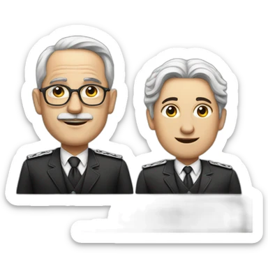 German leader and jewish person sticker