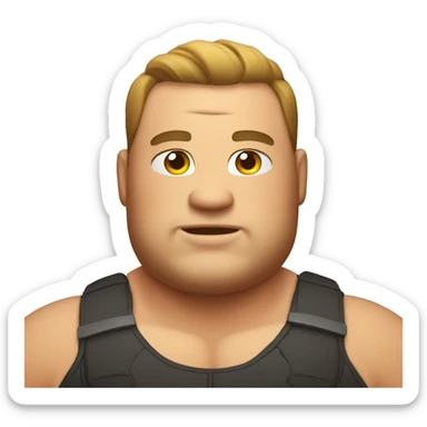 chubby muscular man sticker