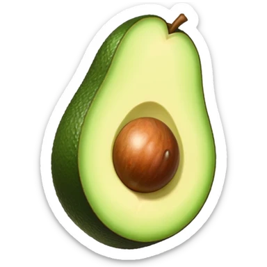Avocado colored heart sticker