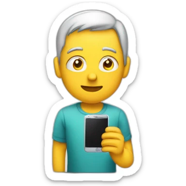 personne qui doit lire mais est sur son téléphone sticker