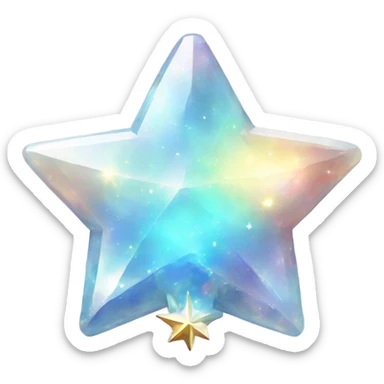 Sparkle celestial stars shaped opal crystal sticker