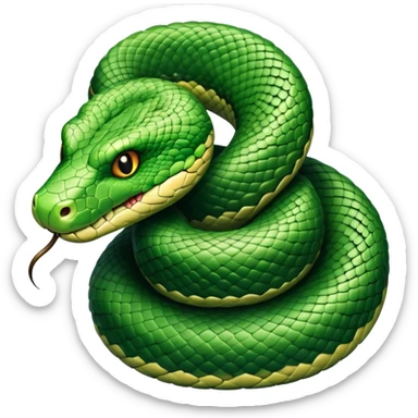 stupid fat snake sticker