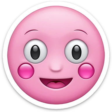 Pink circle emoji sticker