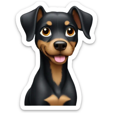 Perro negro yorksire sticker